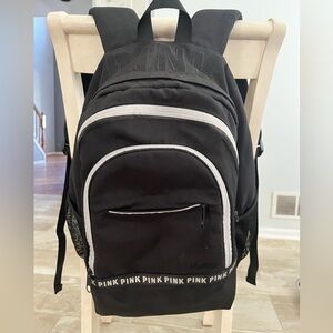 Black Victoria’s Secret Pink Bookbag with Adjustable Straps